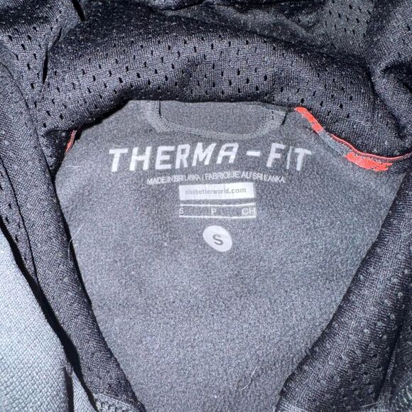 Nike Therma-Fit Grey Pink Sweatshirt Hoodie- Women's Small - Picture 2 of 2